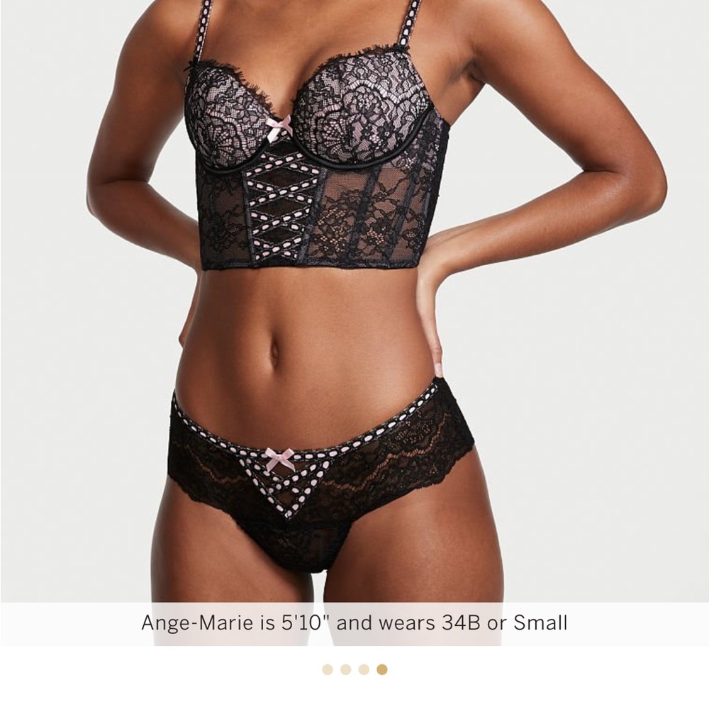 Victoria’s Secret’s beautiful black and pink lace corset brand new